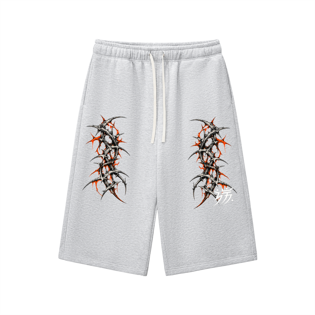 Relaxed Drawstring Three-quarter Sweatpants