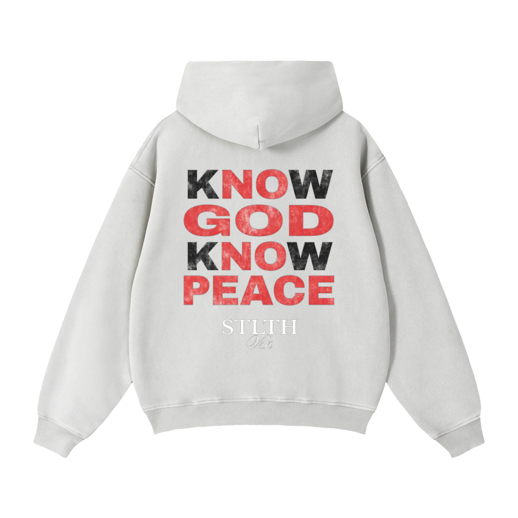 Know God Know Peace 005 Boxy Fleece Hoodie