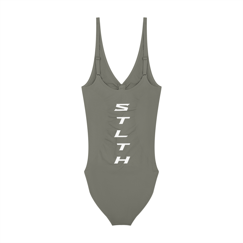 Women’s Full-Zip Ruched Bodysuit