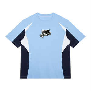 Sky Blue with Navy Blue