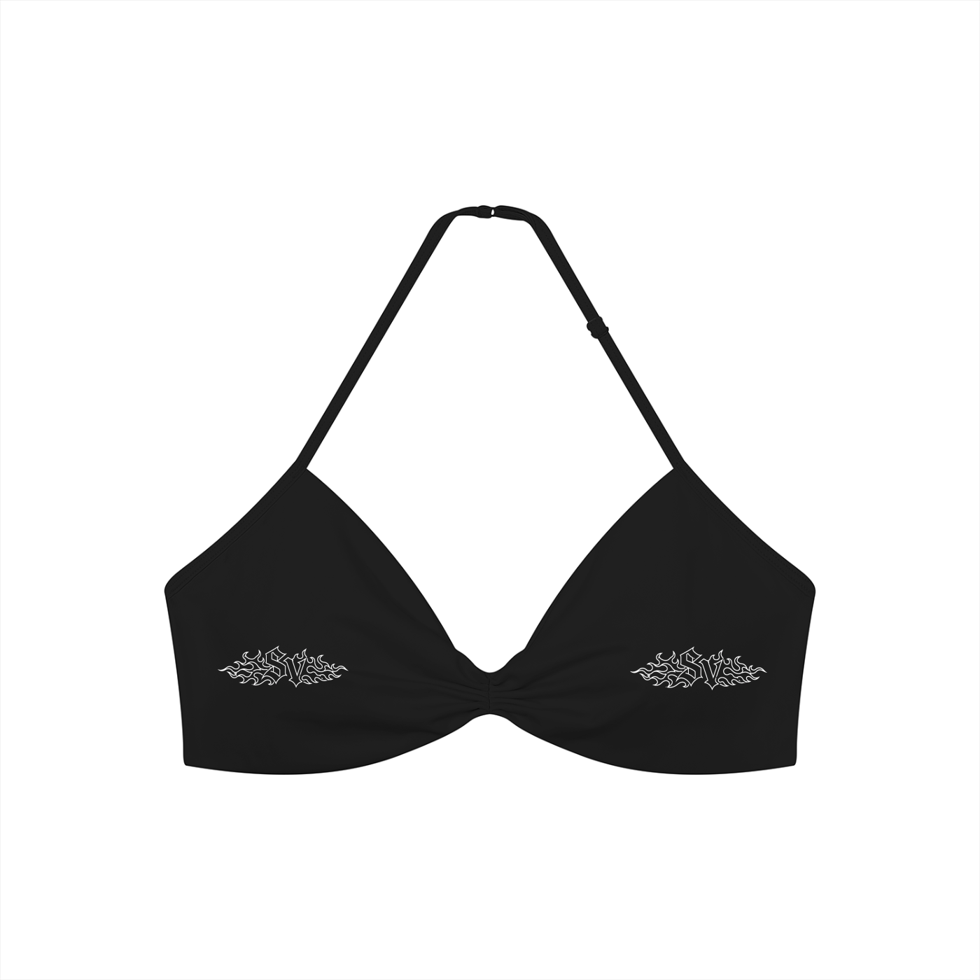 Women’s Ruched Halter-Neck Sports Bra