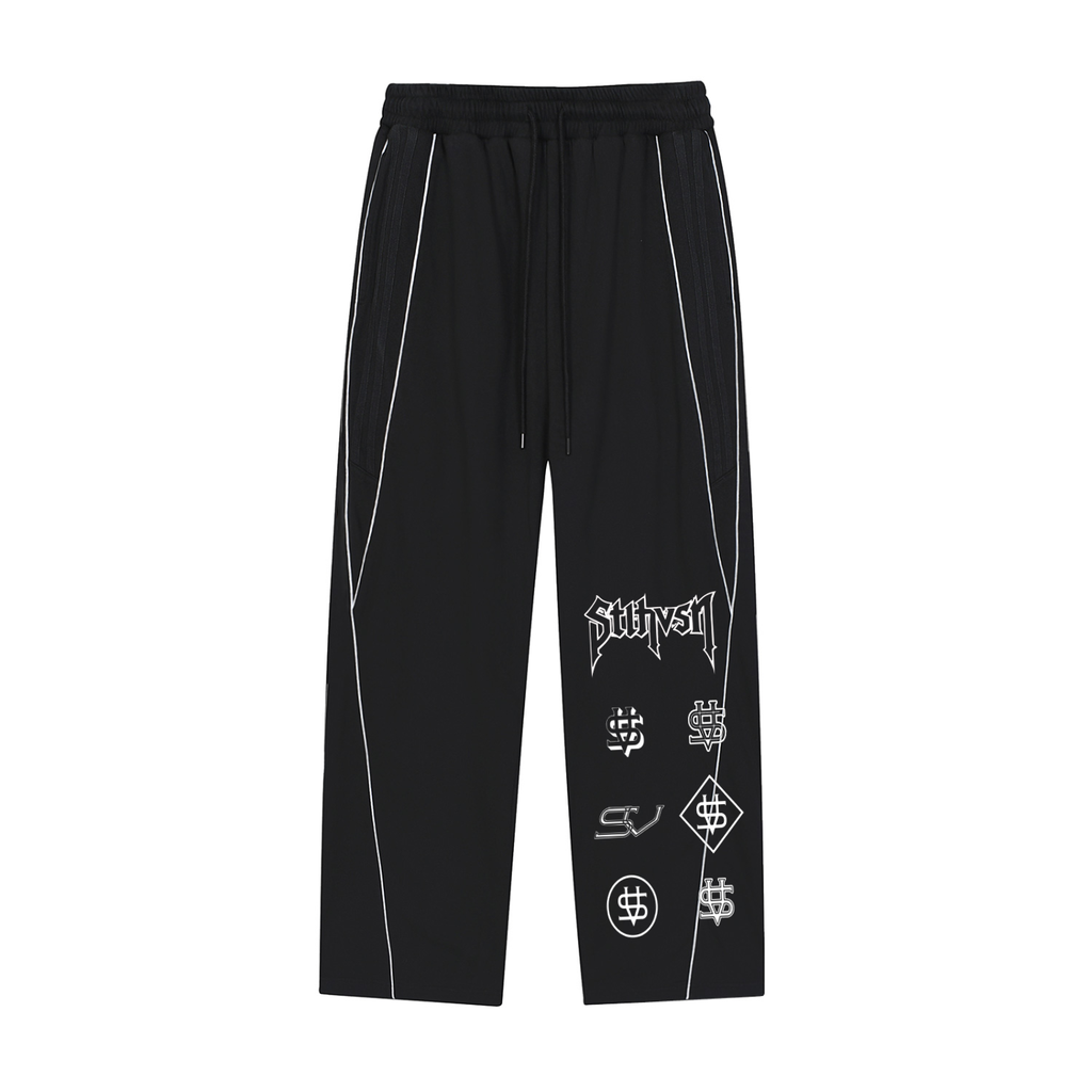 Reflection Striped Straight-Leg Sweatpants