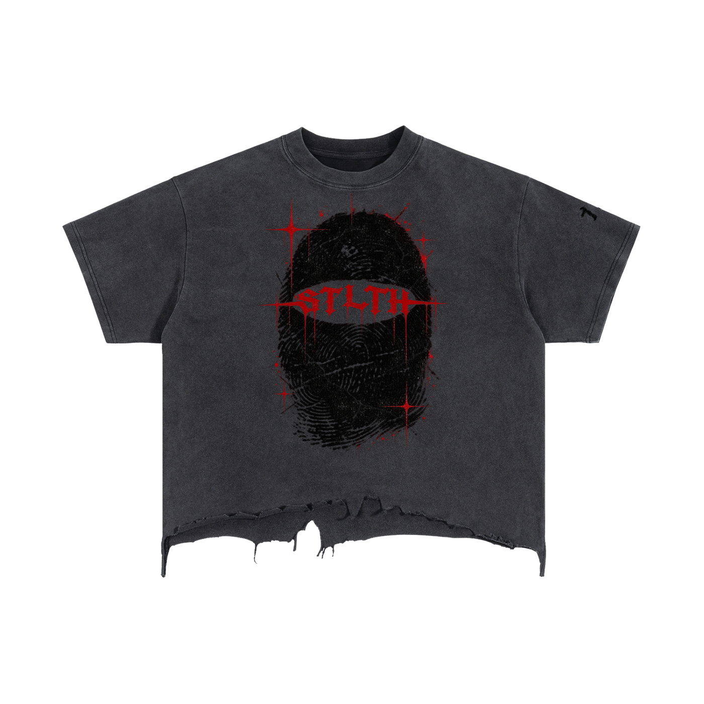 Vintage Wash Boxy Distressed Hem T-Shirt