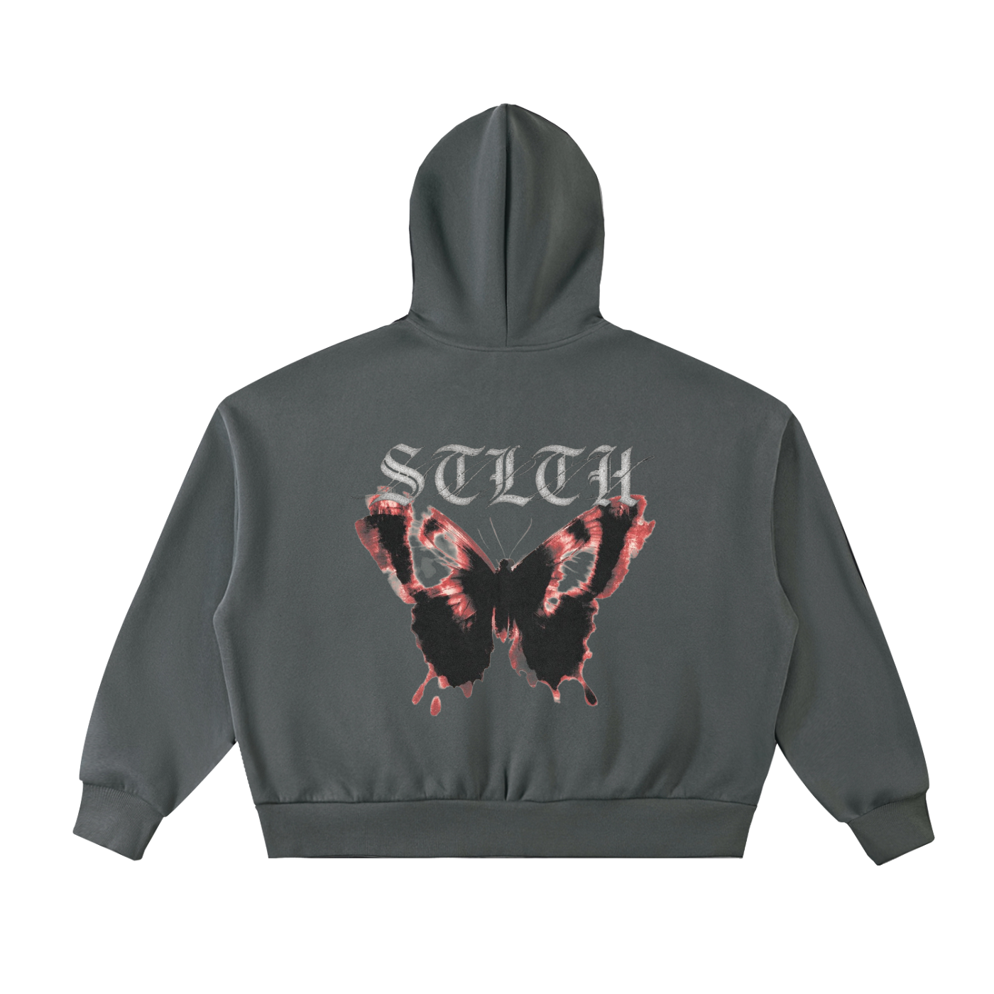 Fleeced Full-Zip Boxy Hoodie