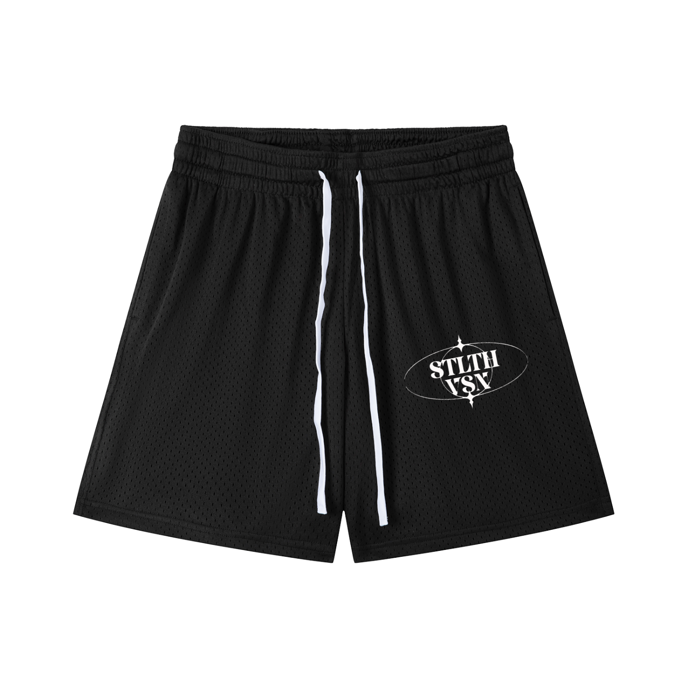 Mesh Drawstring Shorts