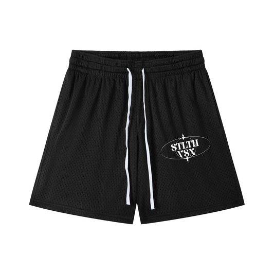Mesh Drawstring Shorts