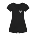 Barb Heart 01 Women's Dual-Function Cape Tie-Waist Romper