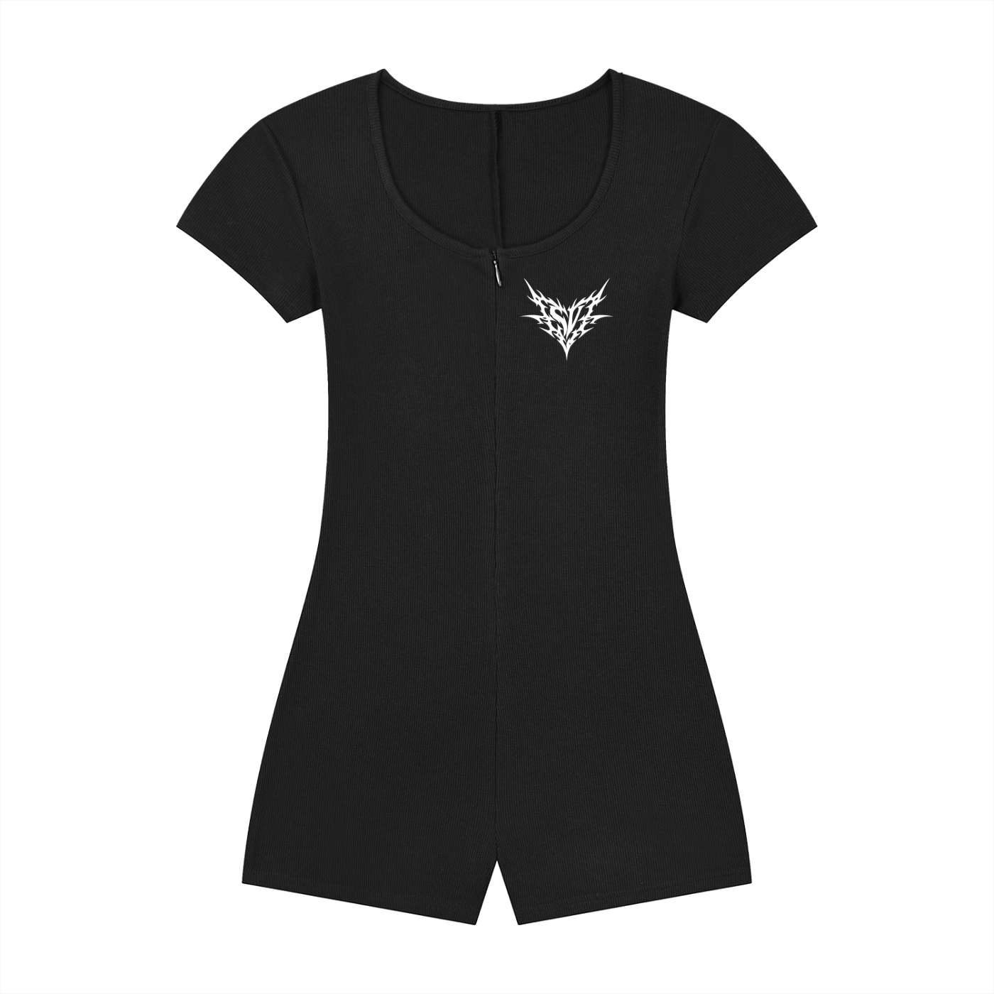 Barb Heart 01 Women's Dual-Function Cape Tie-Waist Romper