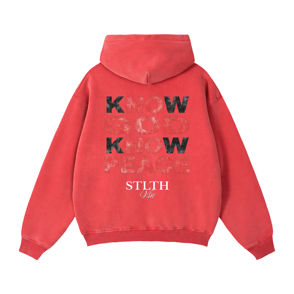Know God Know Peace 005 Boxy Fleece Hoodie