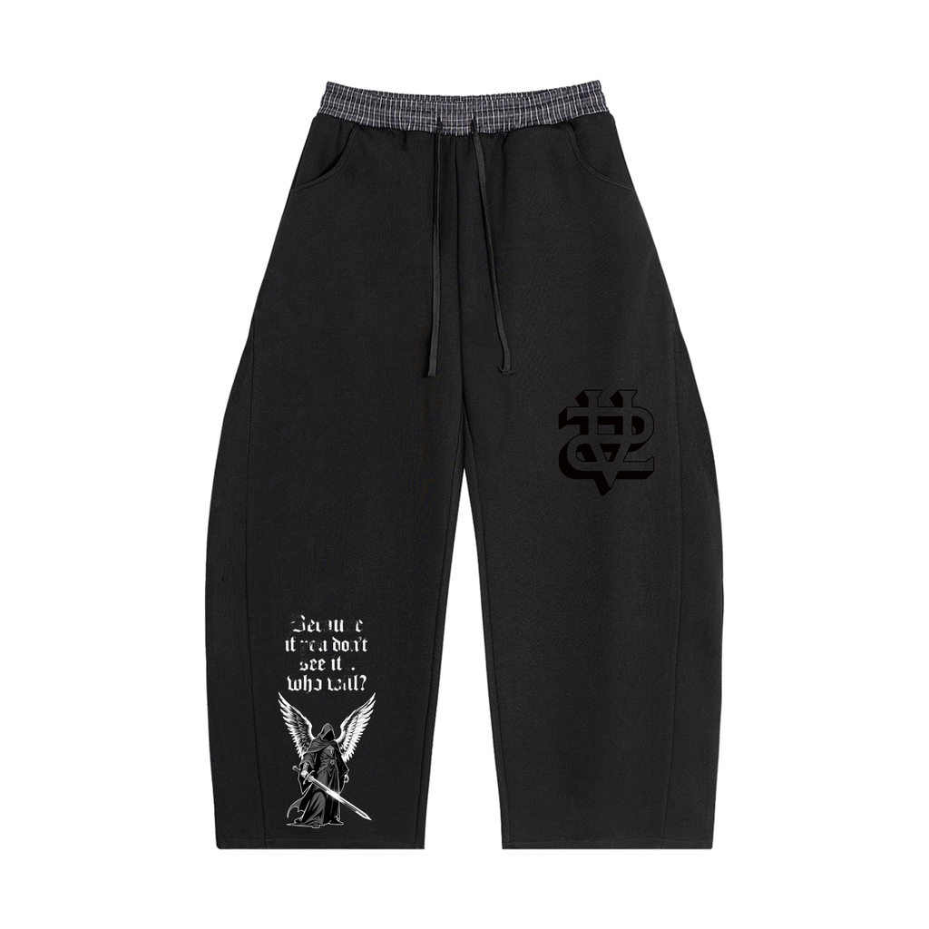 Plaid Waistband Barrel Sweatpants