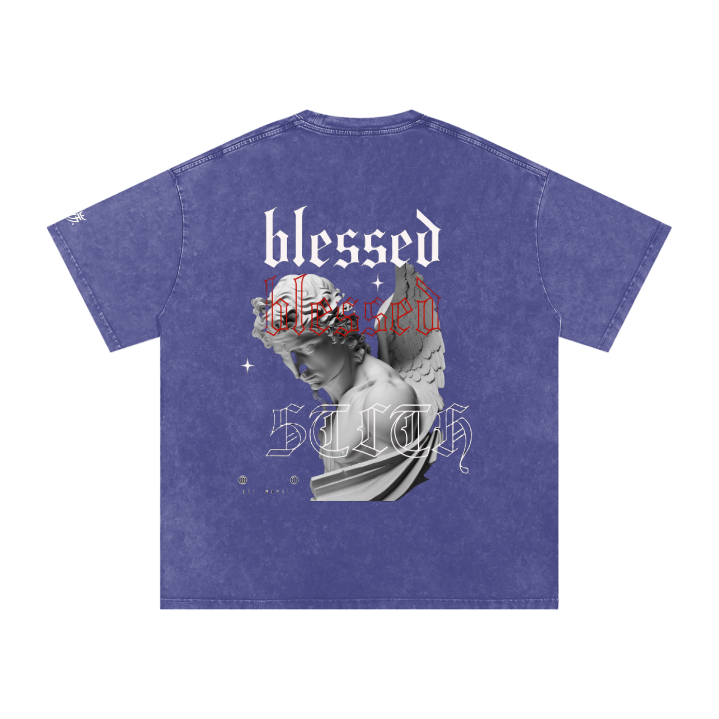 Snow Washed Oversized Cotton T-Shirt