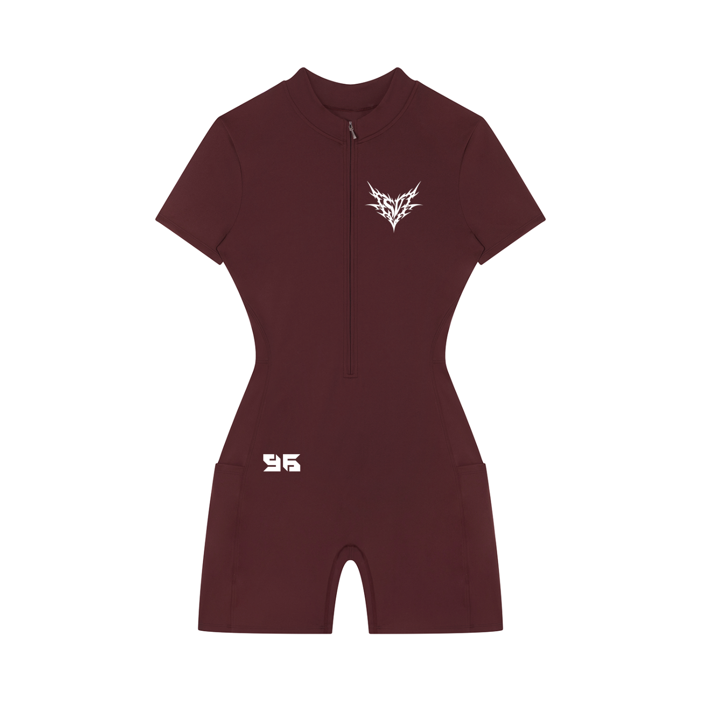 Women's Quarter-Zip Short Sleeve Romper