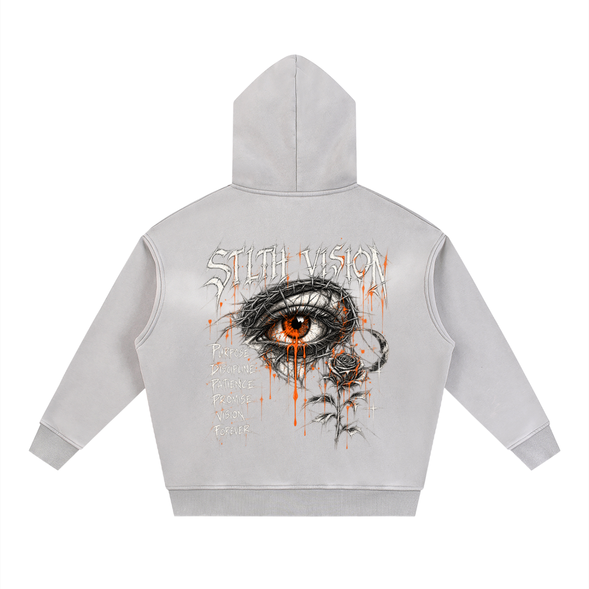 Sunfade Two-way Zipper Boxy Fleece Hoodie