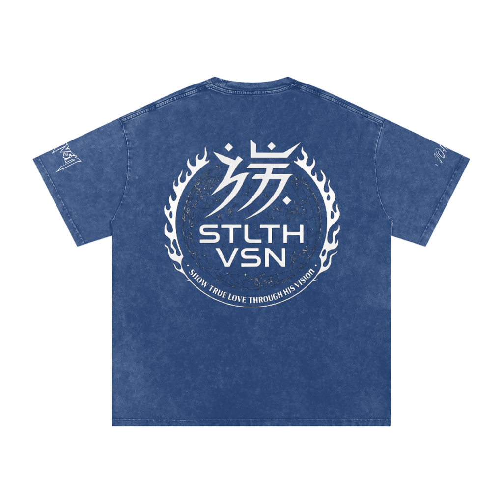 Snow Washed Oversized Cotton T-Shirt