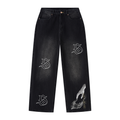 Men's Vintage Wash Wide Leg Jeans