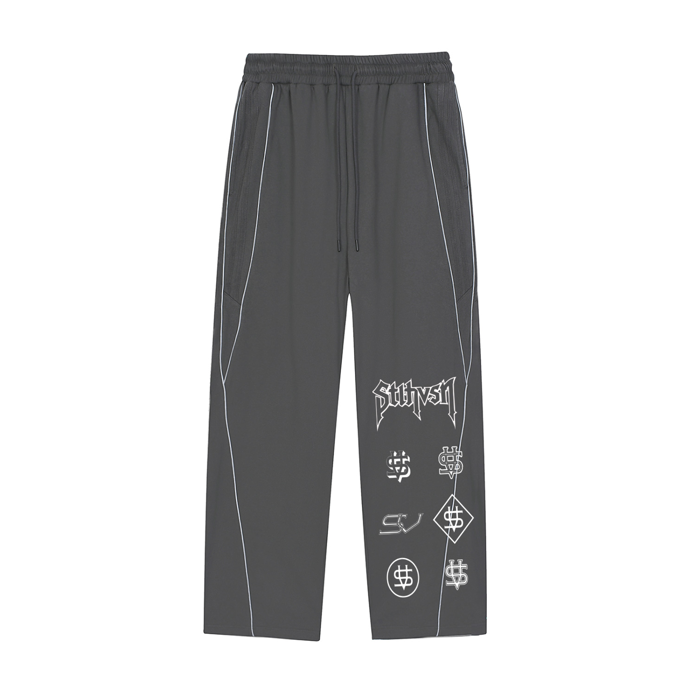 Reflection Striped Straight-Leg Sweatpants