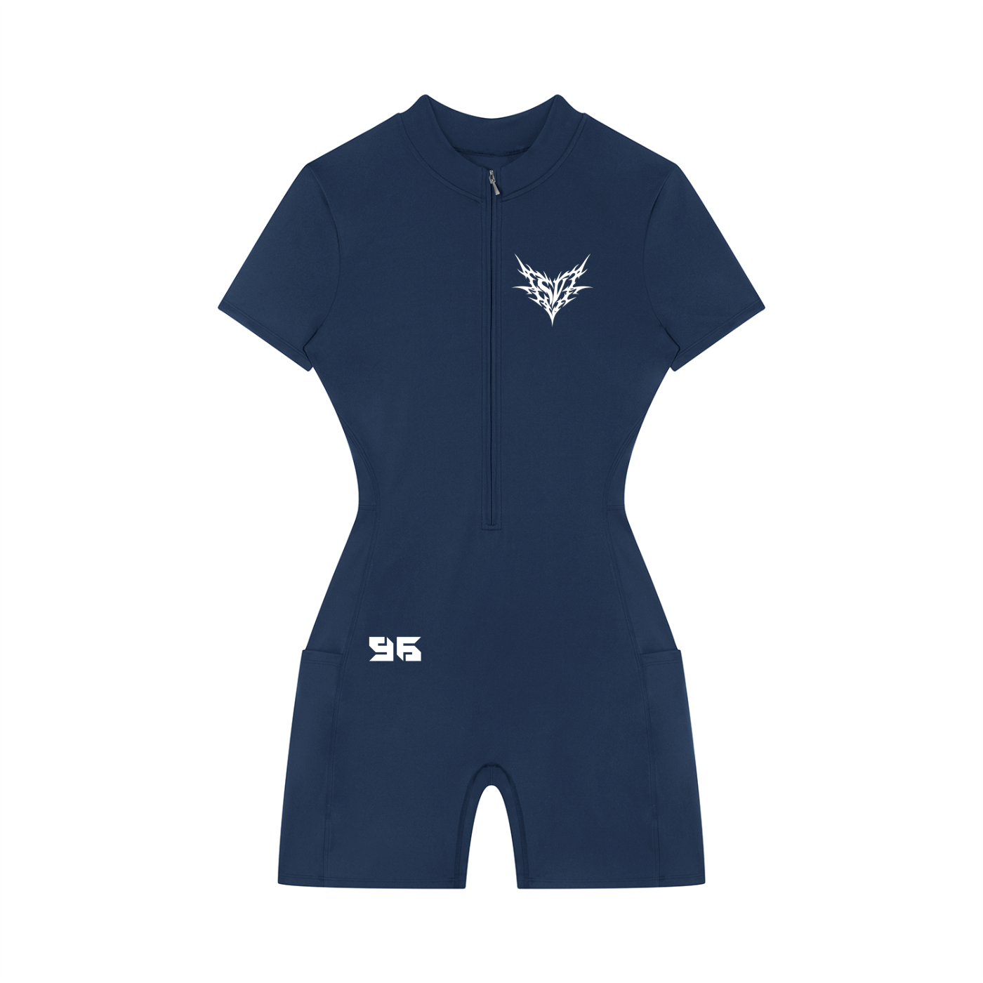 Women's Quarter-Zip Short Sleeve Romper