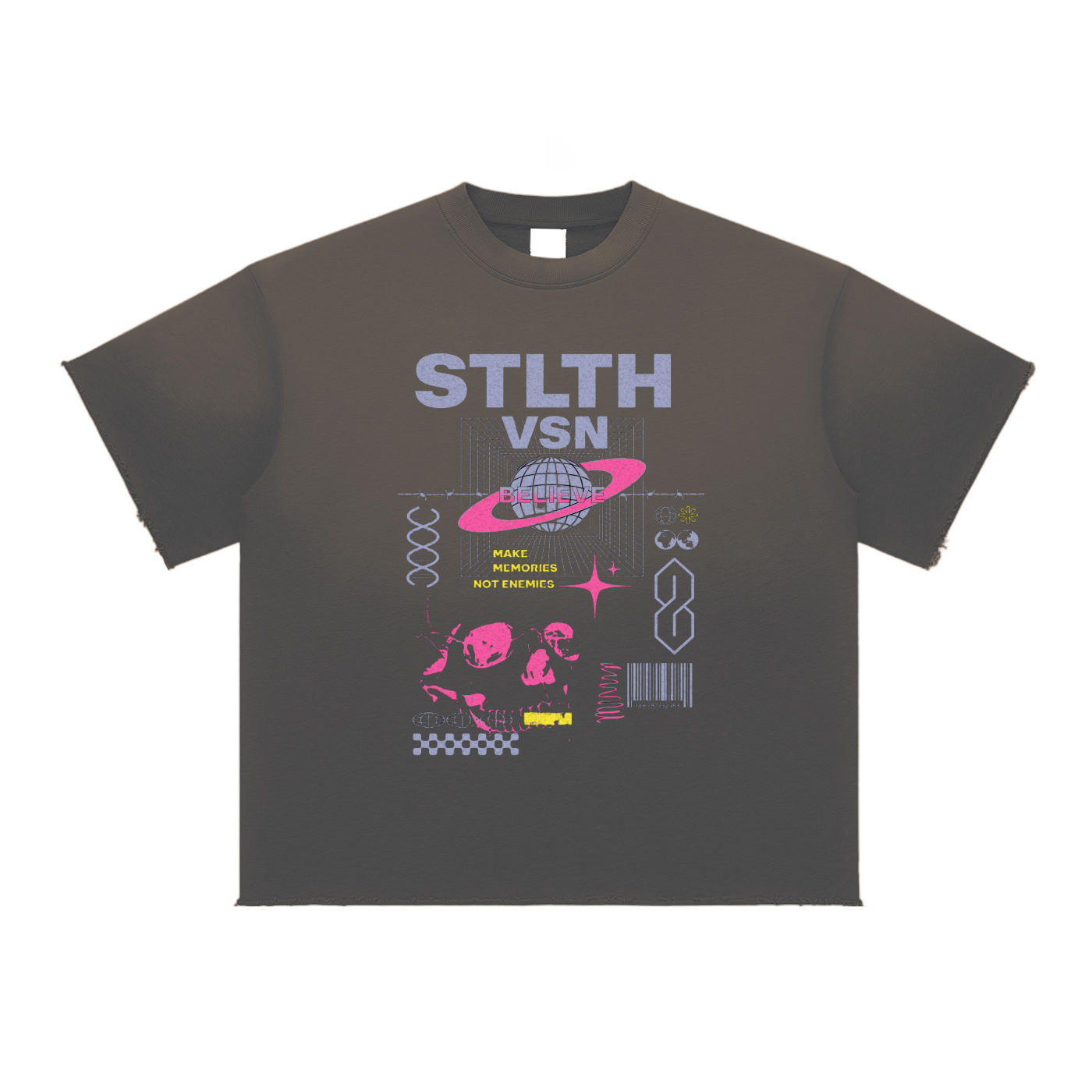 Sun Fade Raw Edge T-Shirt
