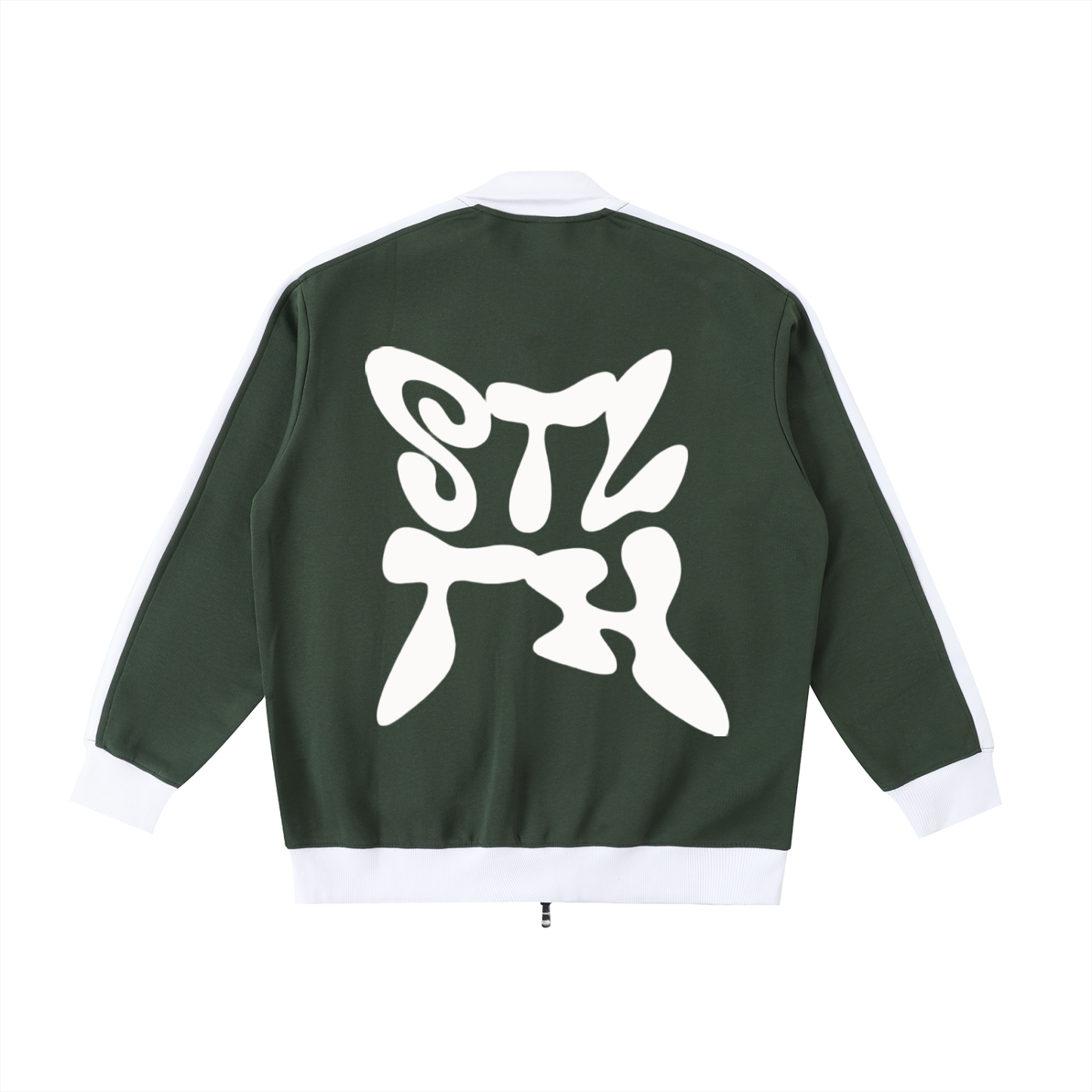 Contrast Trim Stand Collar Jacket