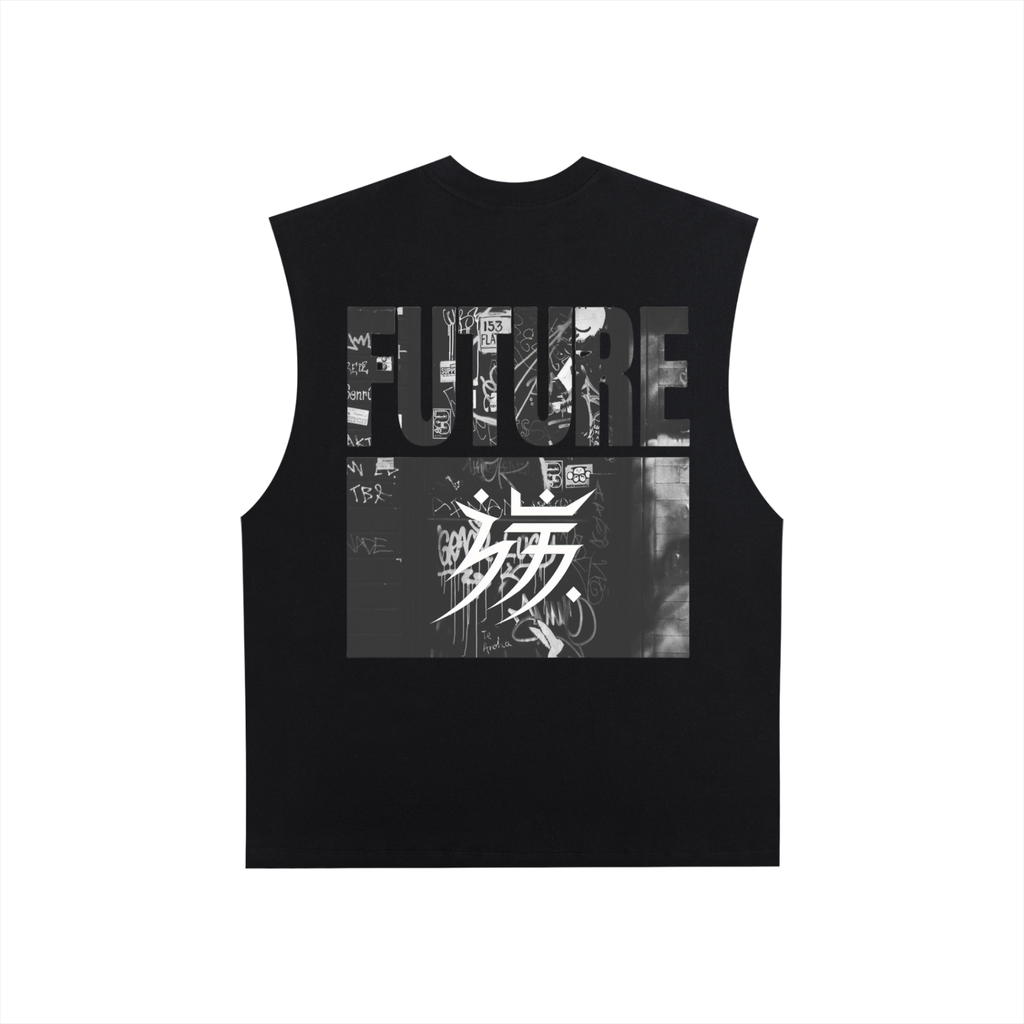 Raw Edge Cotton Tank Top