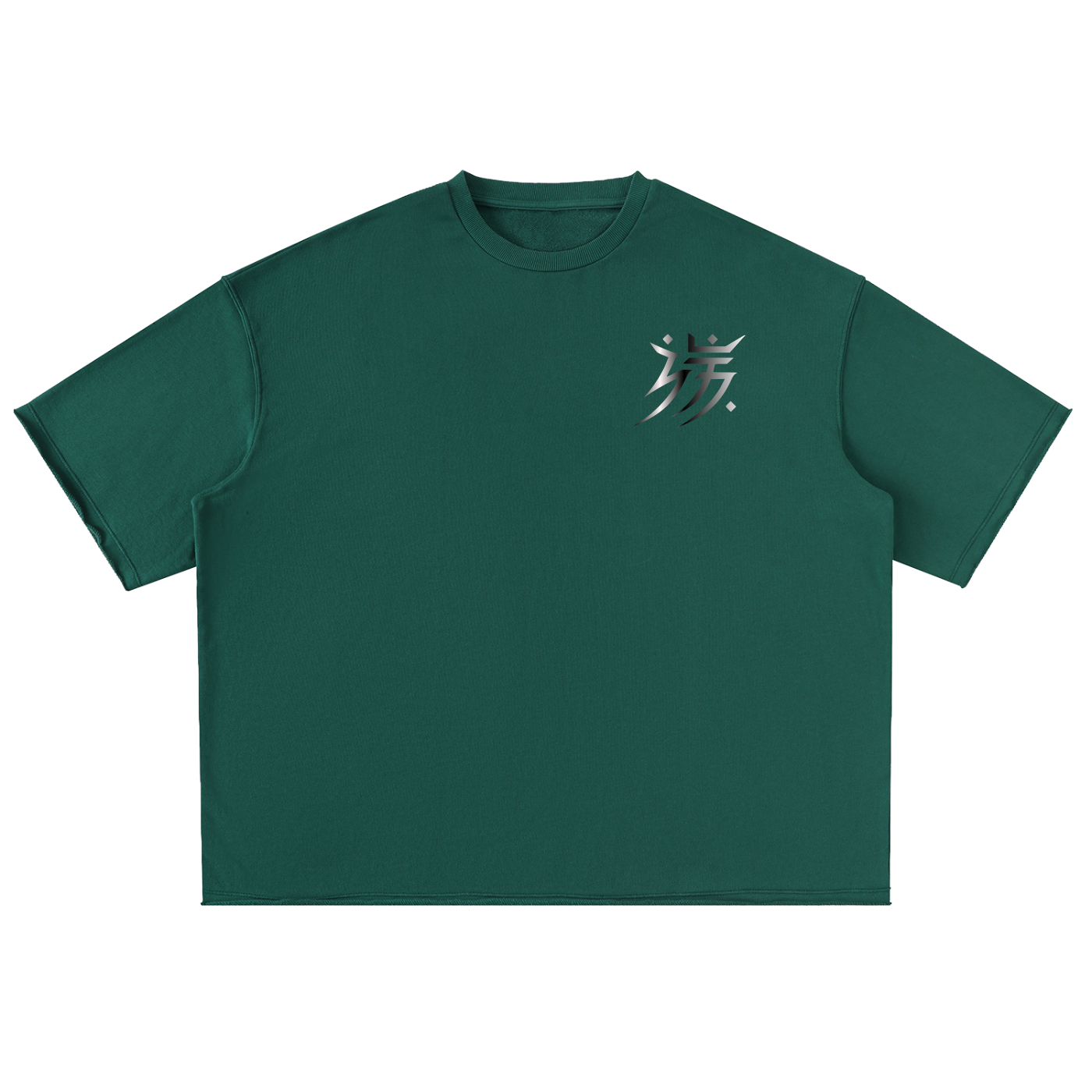 Washed Rolled Hem Half Sleeve T-Shirt