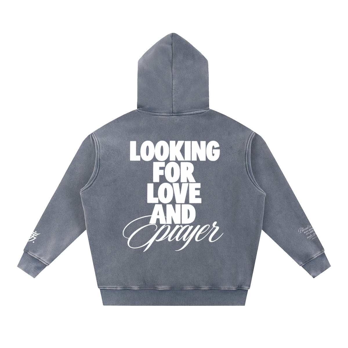 SV27 BLESSED  Snow Wash Fleece Oversize Hoodie