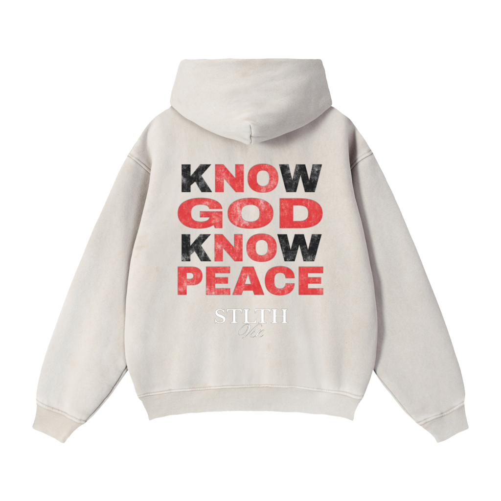 Know God Know Peace 005 Boxy Fleece Hoodie