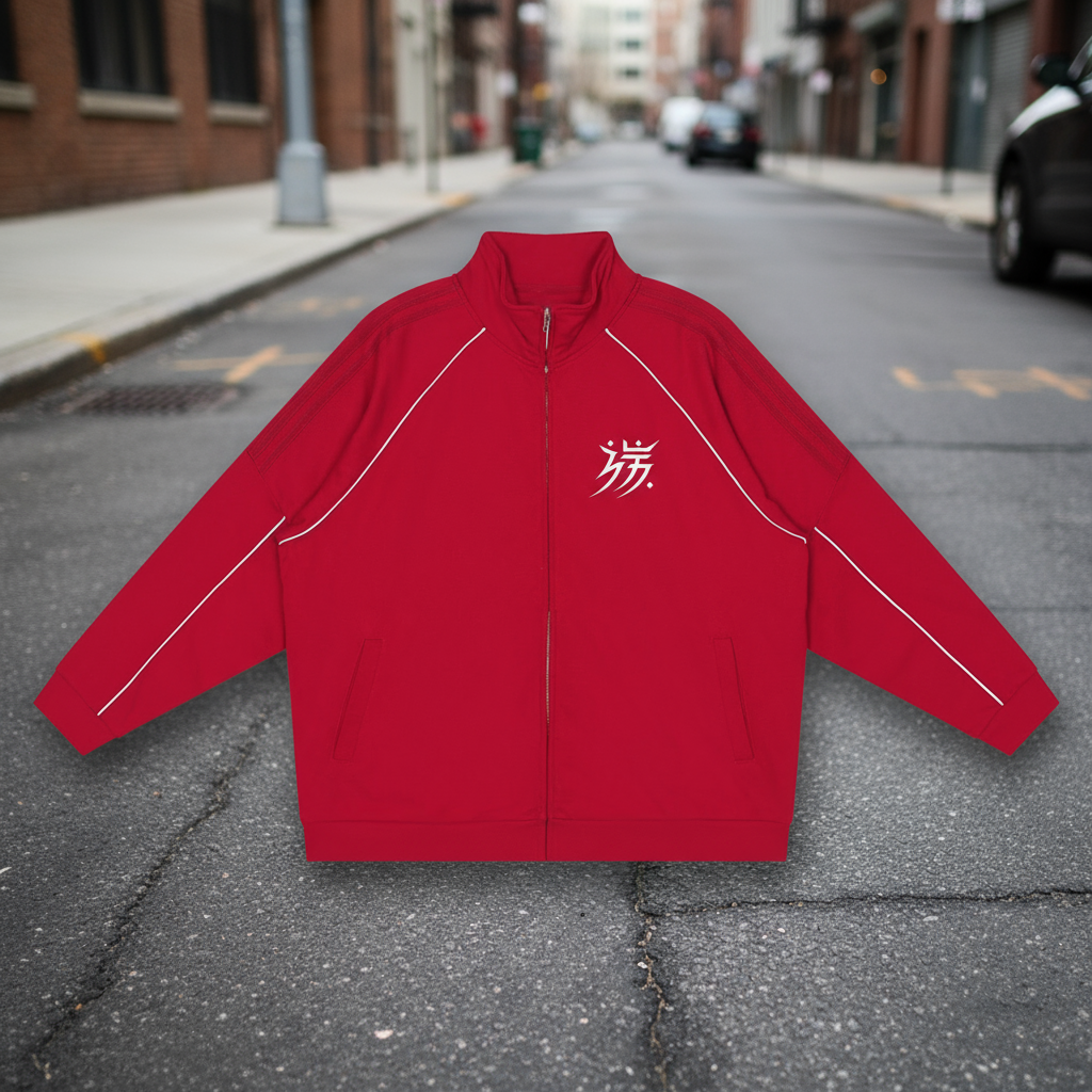 Reflection Striped Raglan Sleeve  Jacket