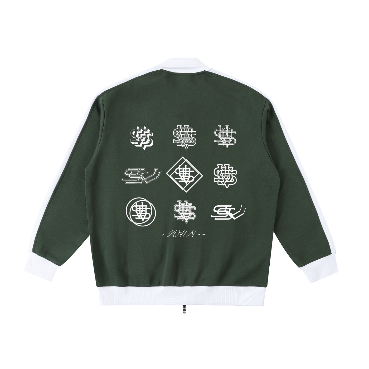 Contrast Trim Stand Collar Jacket