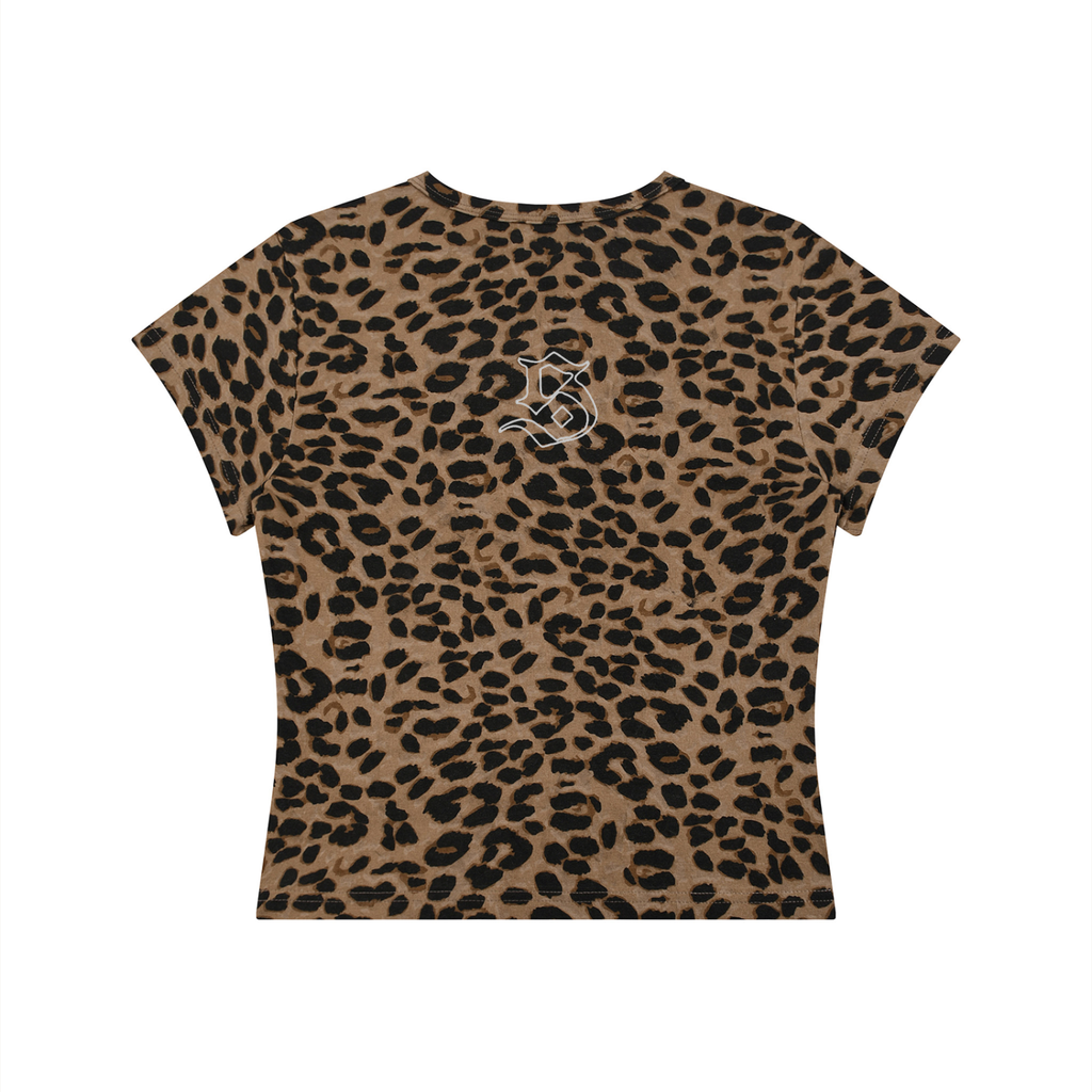 Forged in Faith Women’s Leopard Print Crop T-Shirt