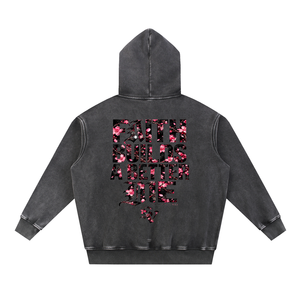 PINK FAITH Fleece Oversize Hoodie