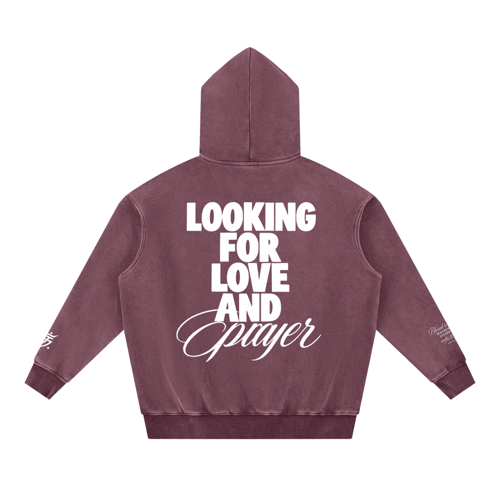 SV27 BLESSED  Snow Wash Fleece Oversize Hoodie