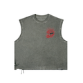 Distressed Grommet Eyelet Tank Top